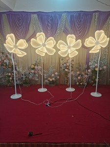牡丹发光花婚庆新款道具婚礼中式路引T台舞台升降花布置橱窗装饰