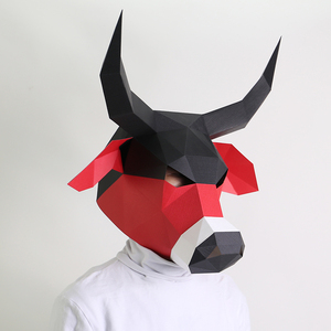 801人付款淘宝全身独角兽 3d纸模型diy手工摆件挂饰玩具几何折纸立体