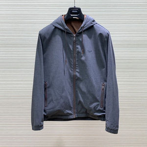 ermenegildo zegna/杰尼亚男士连帽夹克风衣外套春商务休闲薄男装