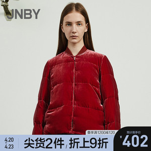 jnby/江南布衣秋冬简约复古绒面直筒短款羽绒服外套女5i9710580