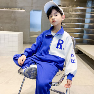 男童套装春秋款12十13儿童立领卫衣帅气10岁韩版潮运动中大童男孩