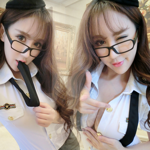 性感夜店空姐情趣内衣女警制服角色扮演骚短裙女小胸激情诱惑套装