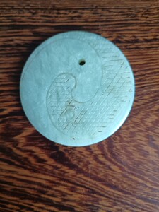 民国和田玉 麒麟玉 全手工雕刻 原石 老玉佩牌 挂件 太极图护身玉