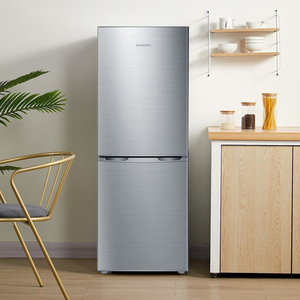 创维冰箱 160l双开门冰箱家用,银色(炫银)