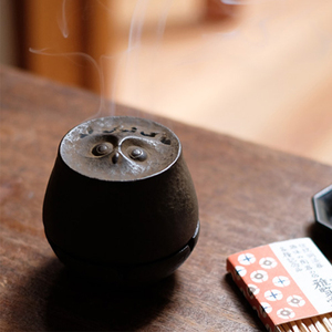 日本原装进口 高冈铁器 马场忠宽 猫头鹰 慧香炉铁制香炉香器摆件