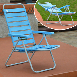 躺椅折叠椅塑料靠睡椅红钻王蓝白胶沙滩椅午休懒人舒适休闲椅包邮
