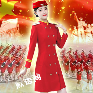 军鼓队服装套装女款打锣鼓秋冬季管乐队打鼓服喜事文工团演出服