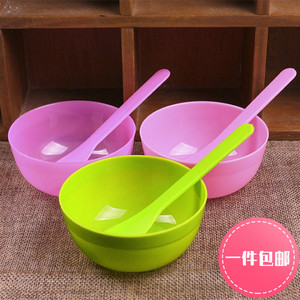 美容碗和勺子2件套DIY面膜刮面膜碗调膜工具塑料面膜棒勺套装