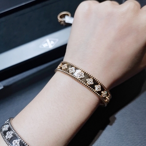 梵克雅宝van cleef & arpels玫瑰金满钻万花筒手镯