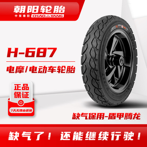 朝阳电动车/电摩托真空轮胎3.00/3.50-10 H-687缺气保用盾甲腾龙d