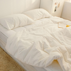 水洗棉纯棉白色被罩150x200单件100全棉夏季学生宿舍单人全棉被套