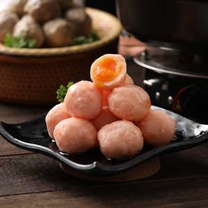 嘉久海虾丸一包丸子食材海鸭蛋玖火锅斤装鸭蛋豆捞2虾丸新品特色
