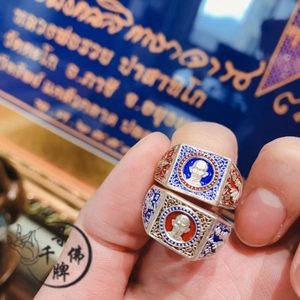 泰国手工pai 龙婆瑞/雷2561年 纯银 金戒指法戒 手链项链吊坠搭配