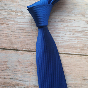 宝蓝色领带男拉链