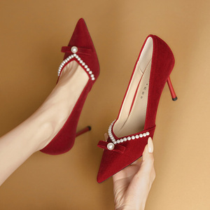 尖头高跟鞋8厘米