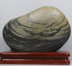 《海燕之歌》纯天然长江原石水墨画面石艺术收藏案头摆件精品奇石