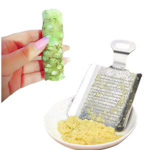 日本料理店不锈钢磨板新鲜山葵根研磨器辣根搓板姜末蒜泥厨房磨碎