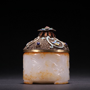 古玩玉器古董玉石老和田玉籽料扳指盒一套珠宝首饰和田玉扳指珠宝