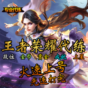 王者荣耀手游代练陪打上星代打段位安卓ios钻石星耀王者排位上分