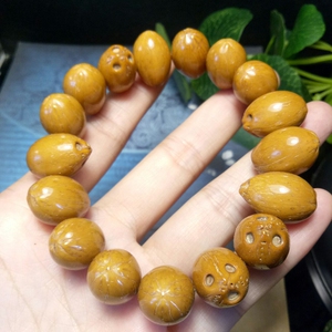 天然紫金鼠高抛手串三眼菩提子原籽文玩佛珠招财鼠发财鼠手链