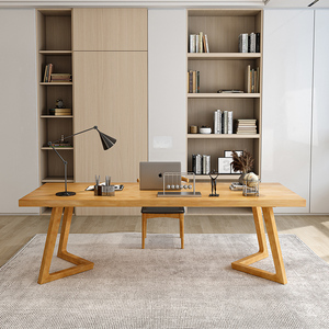 原木色办公桌