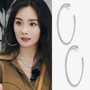 花儿与少年杨幂同款耳环夸张大圈圈圈耳饰2022年新款小众耳圈