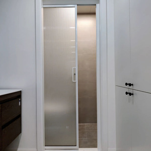 定制卫生间窄边白色单扇推拉门吊轨超白长虹磨砂玻璃厨房移门厕所