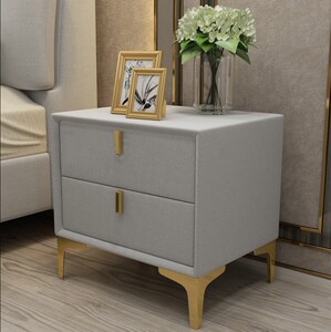 布艺床头柜北欧简约现代布床头柜轻奢收纳柜储物