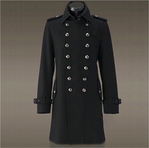 德军大衣私人订制男士羊绒修身二战风衣外套中长款毛呢德国风衣男