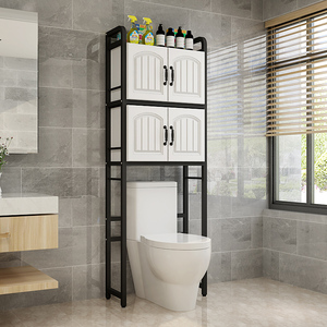 卫生间马桶上方置物架免打孔浴室洗手间厕所落地收纳柜洗衣机架子