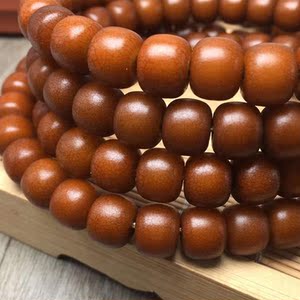 开片包浆白玉菩提根手链女手串108颗男手工玉化机刷天然风化老料