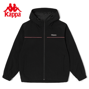 Kappa卡帕防风衣2023新男梭织连帽开衫休闲外套长袖卫衣K0D12FJ02