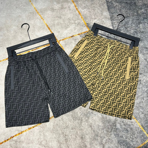 香港代购芬迪fendi男装夏季五分裤沙滩裤宽松休闲潮流运动短裤男