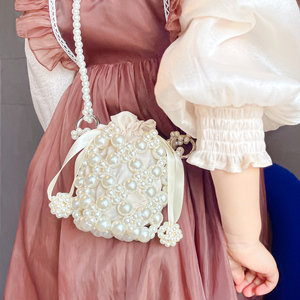 新款韩版儿童珍珠包女童百搭出游配饰小包包时尚小女孩手拎包可爱