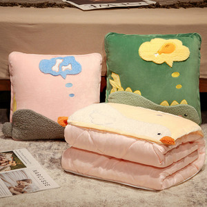 抱枕被子两用午睡枕头被子二合一办公室靠枕被汽车折叠空调被女