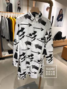 香港正品专柜代购agnes b.sport箭头logo潮款长袖连衣裙 18秋冬女