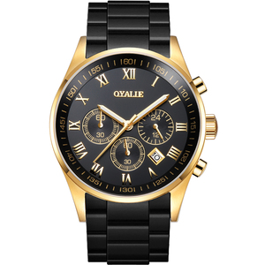 欧亚利正品名表 三眼跑秒多功能男士手表 时尚防水