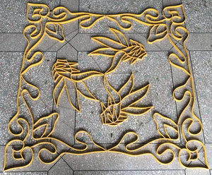 水磨石地板专用材料模型仿铜条祥云艺术字体角花地面地砖塑料框架