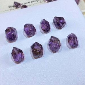 天然紫水晶随形 不规则刻面散珠 DIY配件手串手链饰品