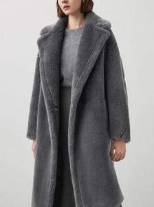 朗姿颗粒羊毛大衣西装领中长款外套2023年冬款LCED18FLC179-6480