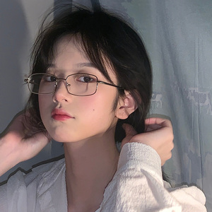 金丝框眼镜长方形