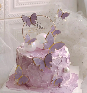 七夕情人节女神梦幻蝴蝶木糖醇动物奶油生日蛋糕上海深圳重庆杭州