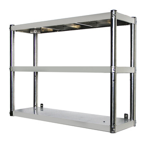 墙壁双层不锈钢壁挂架子墙上置物架货架厨房打孔商用大容量挂式