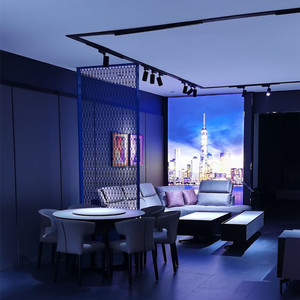 蓝光射灯led轨道灯家纺布艺软床沙发展厅偏蓝色冰蓝冷光轨道射灯