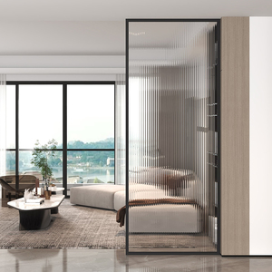 长虹钢化玻璃屏风玻璃隔断轻奢简约家用客厅卫生间入户门遮挡定制