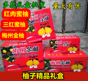 梅州沙田柚金柚红肉三红黄肉白肉蜜柚红心柚子专用纸箱包装礼盒箱