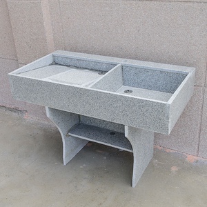 大理石洗衣池带搓板洗衣台水磨石阳台洗衣水槽家用户外室外洗衣盆