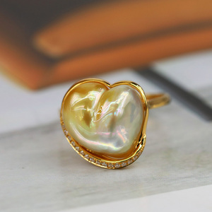 巴洛克珍珠戒指18k