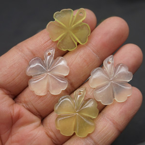 301人付款淘宝纯然岫玉吊坠四叶草diy工艺雕刻小挂件岫岩幸运草玉石