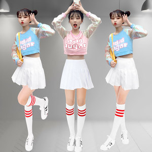 韩国女团舞台演出服 创造101舞蹈表演服学生啦啦队服装啦啦操套装